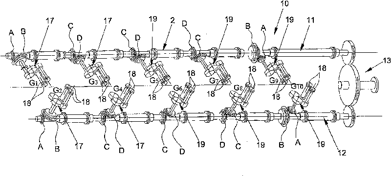 Finishing monoblock with optimized transmission ratio for a billet rolling plant