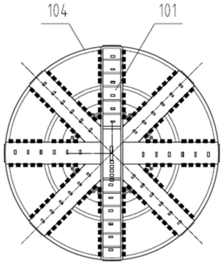 Shield tunneling machine capable of changing excavation diameter at any proportion and diameter changing method