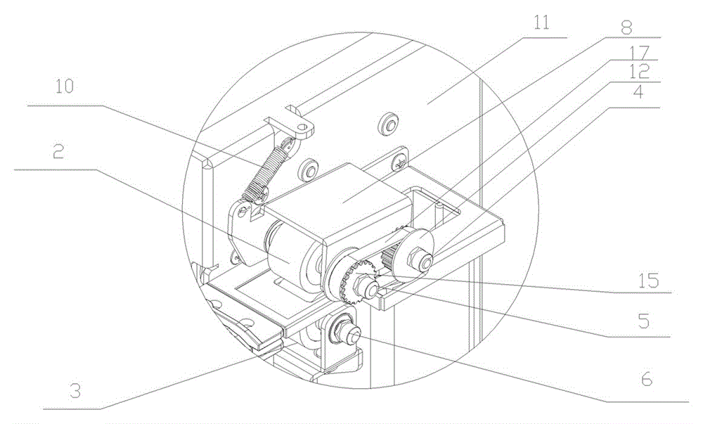 A single label conveying mechanism