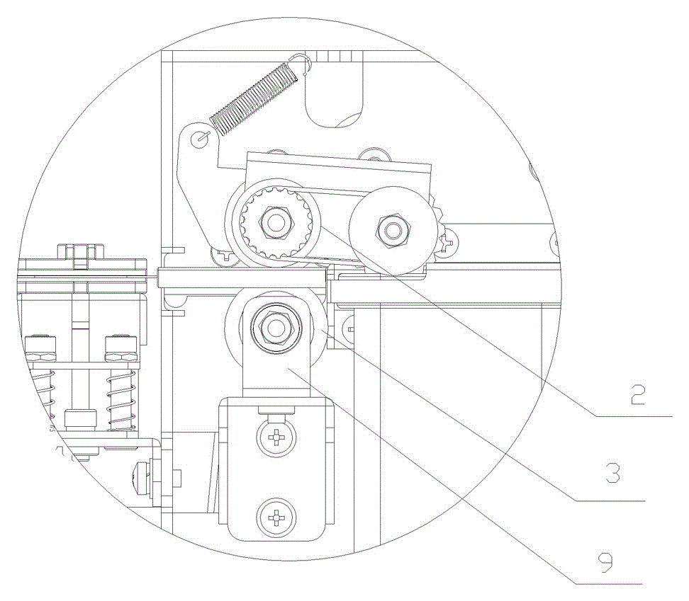 A single label conveying mechanism