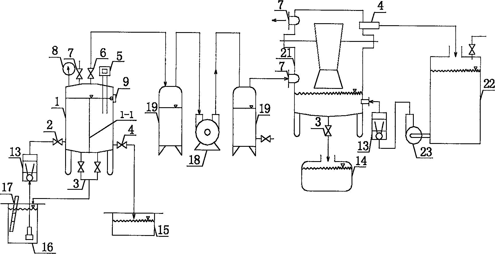 Removal method and equipment for sucking ammonia nitrogen in waste water through negative pressure of vacuum