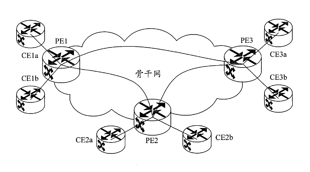 Method and device for preventing loop in virtual private network
