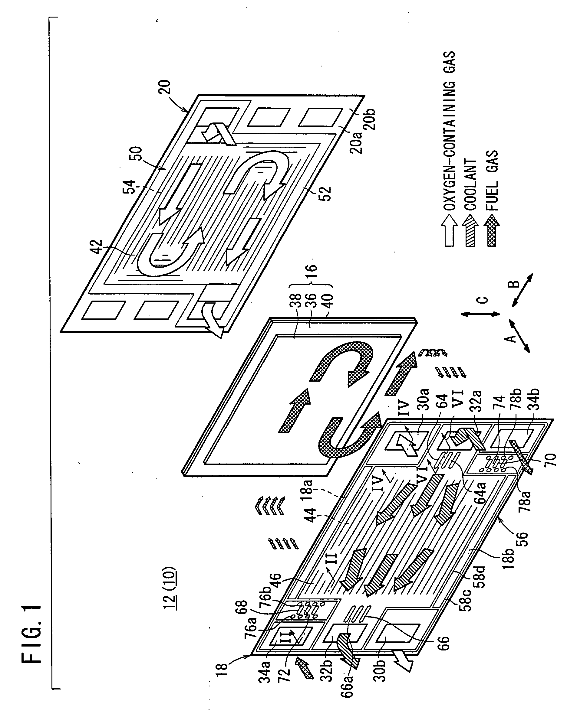 Fuel cell and separator for fuel cell
