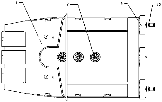 A retractable landing craft embedded in an air cushion