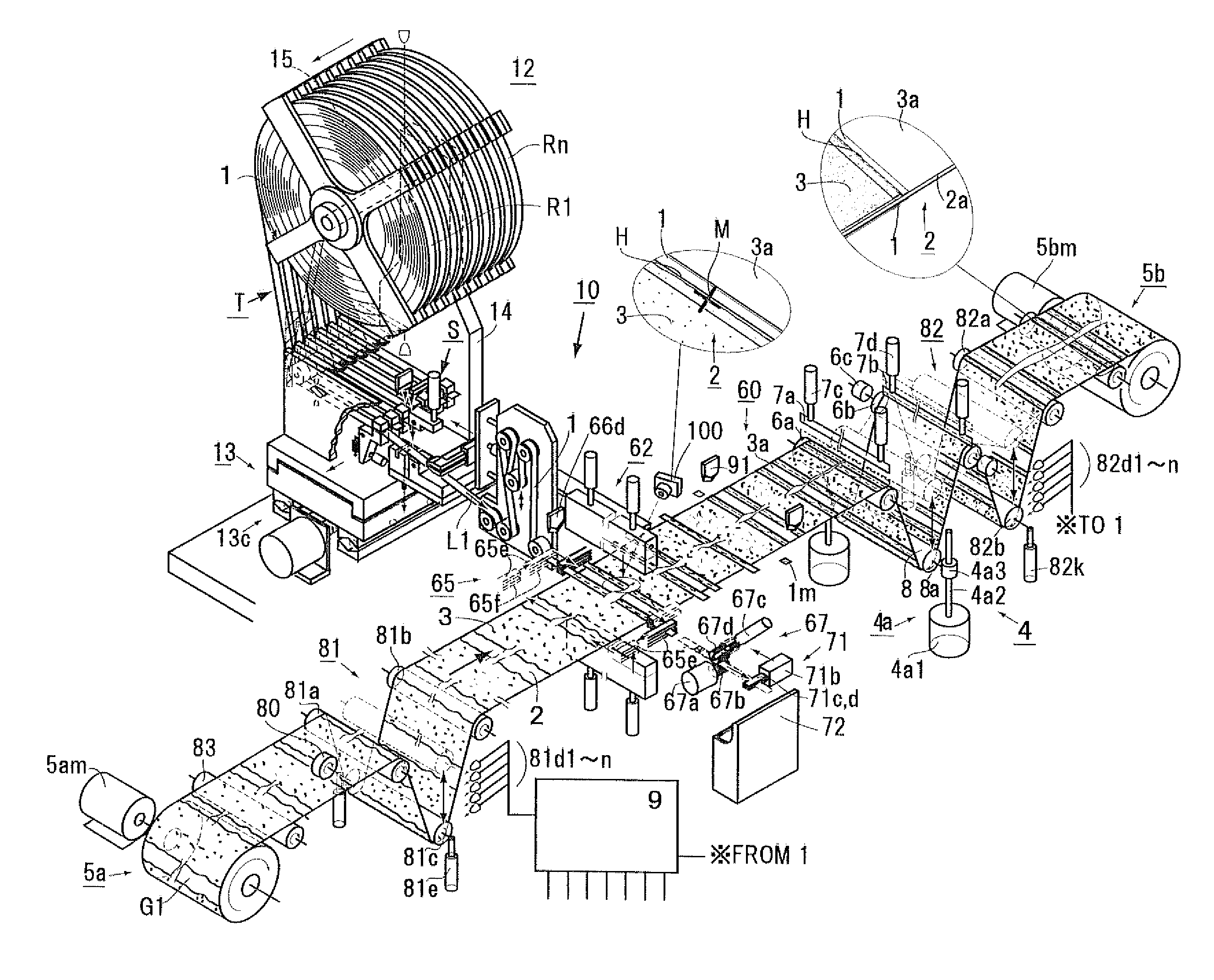Original fabric pitch feed mechanism of original fabric manufacturing device for electrochemical element