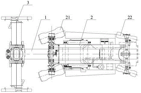 Front lifting crane and hydraulic steering system thereof