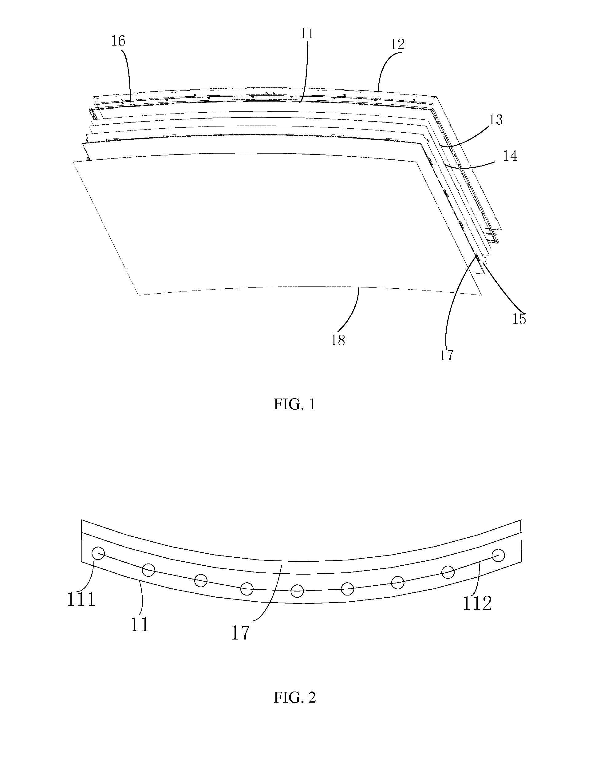 A curved display device