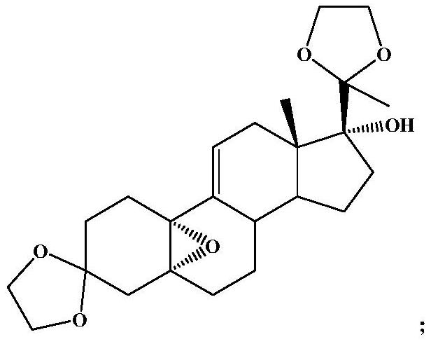 Method for detecting content of 3, 3, 20, 20-bis(ethylenedioxy)-17alpha-hydroxy-19-norpregna-5(10),9(11)-diene in ulipristal acetate intermediate I