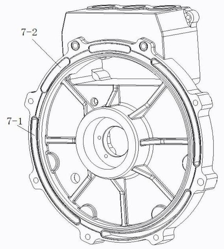 Welding-free water-cooled motor shell and motor thereof