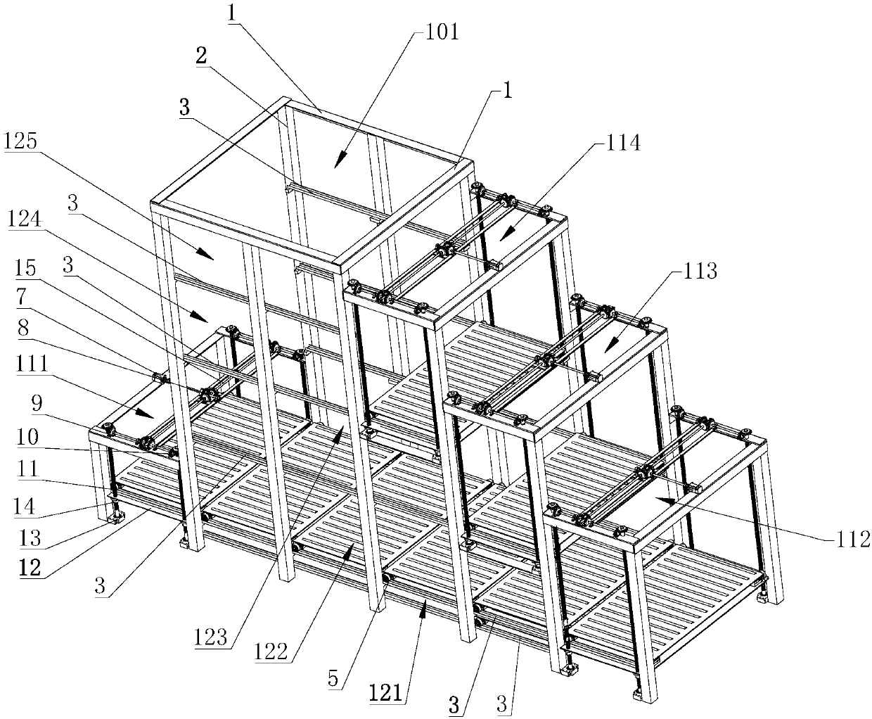 Multilayer parking mechanism based on automatic induction