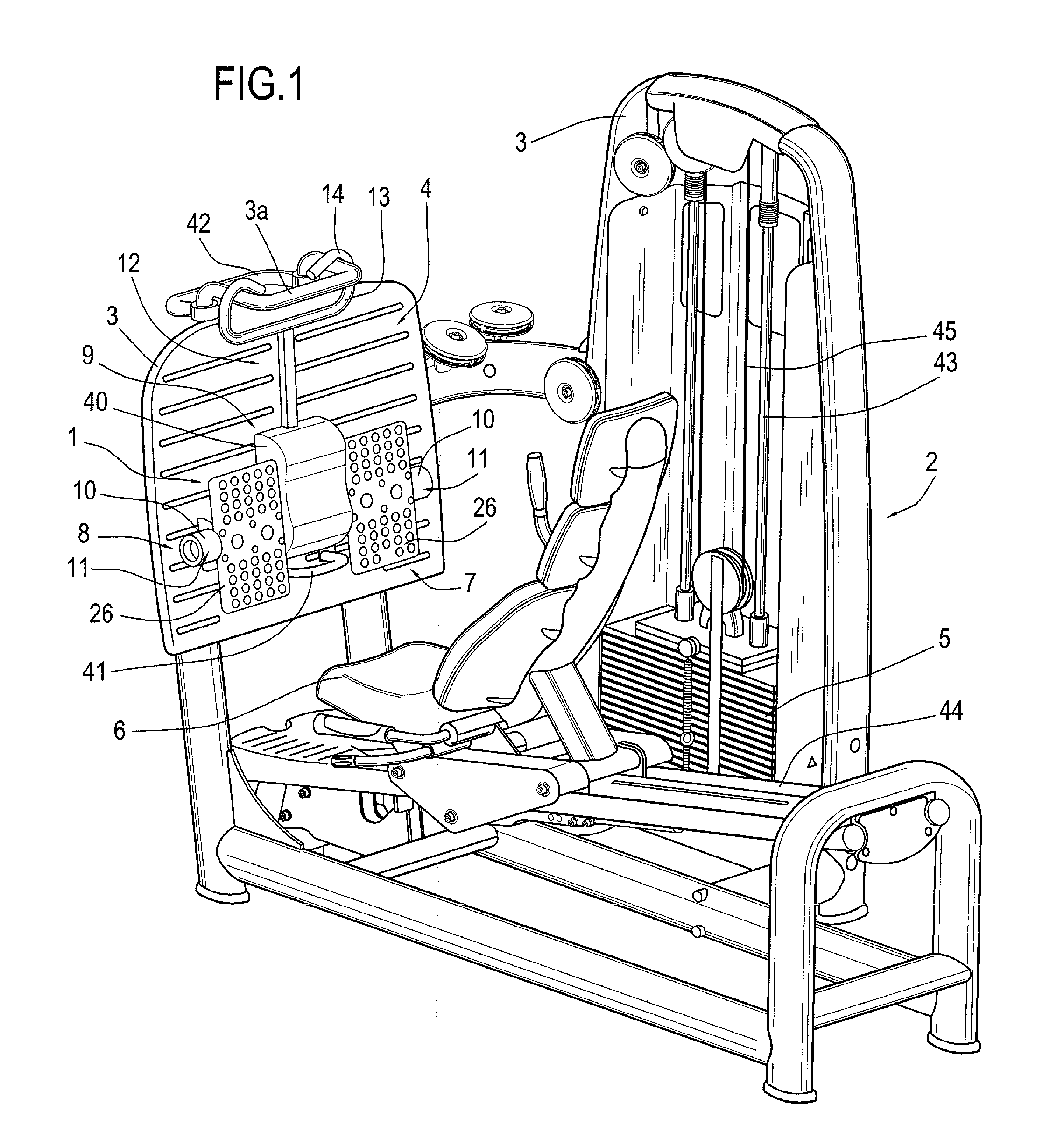 Device for an exercise machine