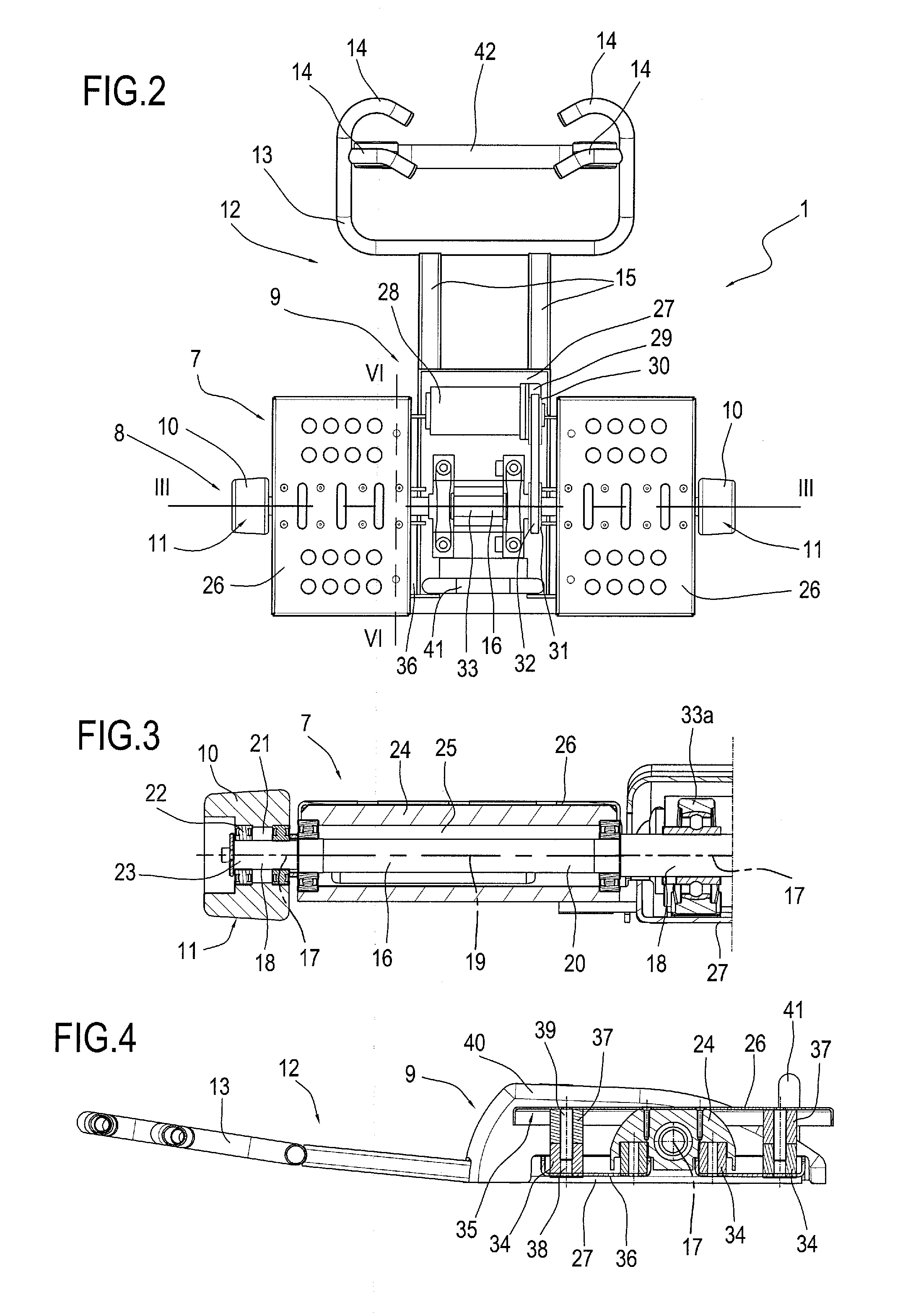 Device for an exercise machine