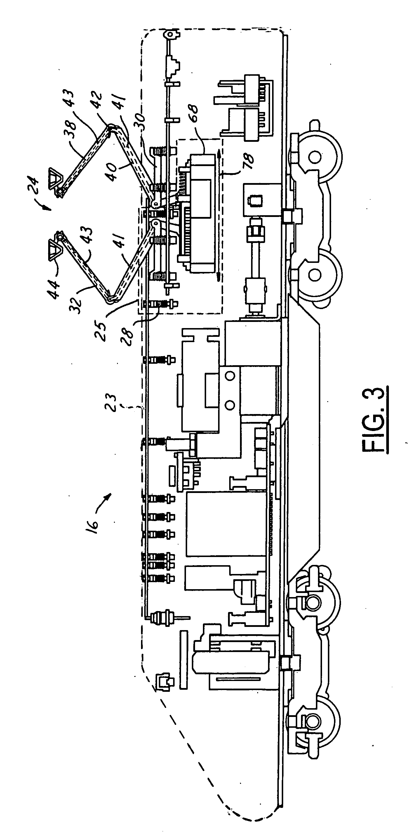 Model vehicle with automated pantograph