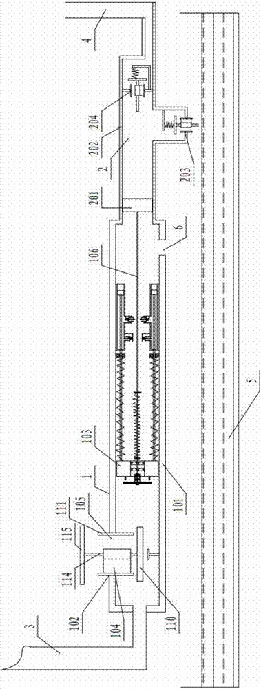 Large piston fast-reset device of high pressure water suction pump