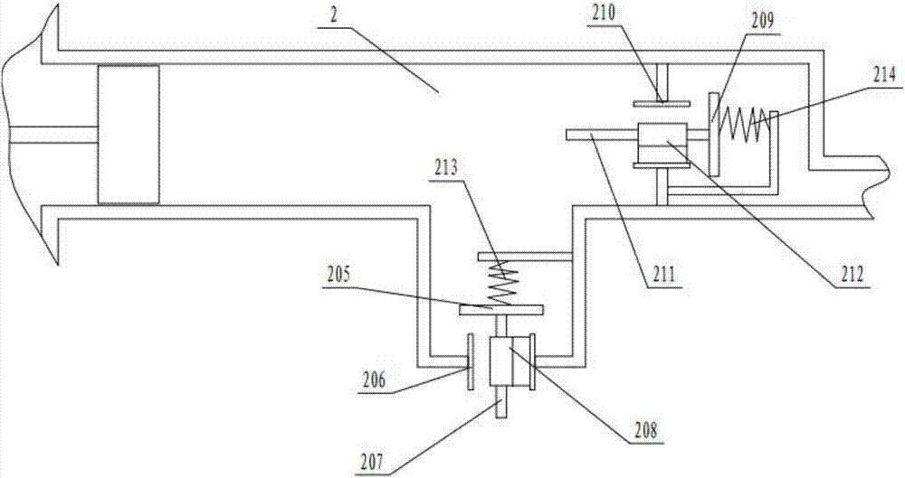 Large piston fast-reset device of high pressure water suction pump