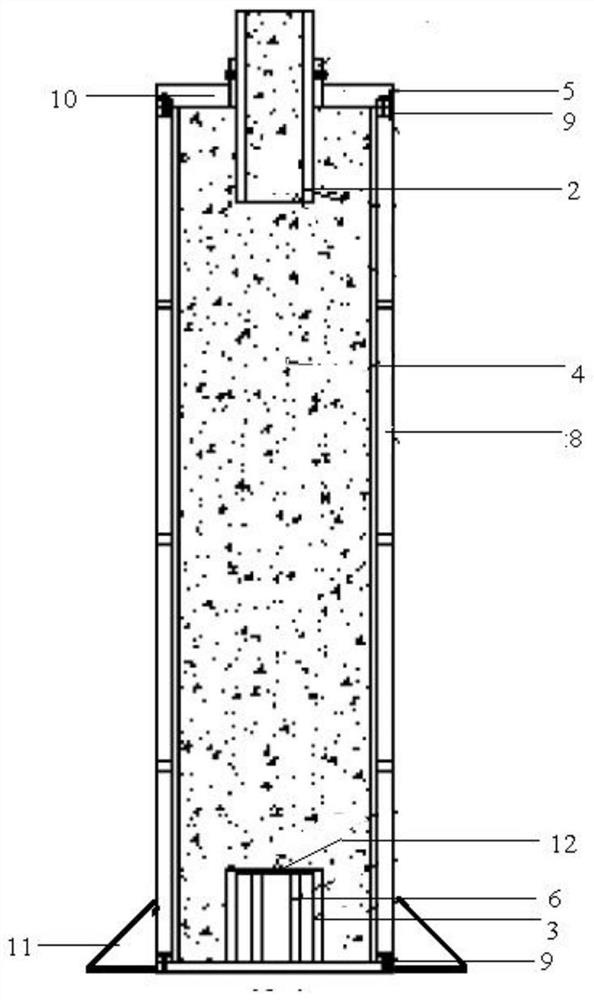 Prefabricated prestressed concrete filled steel tubular column and construction method