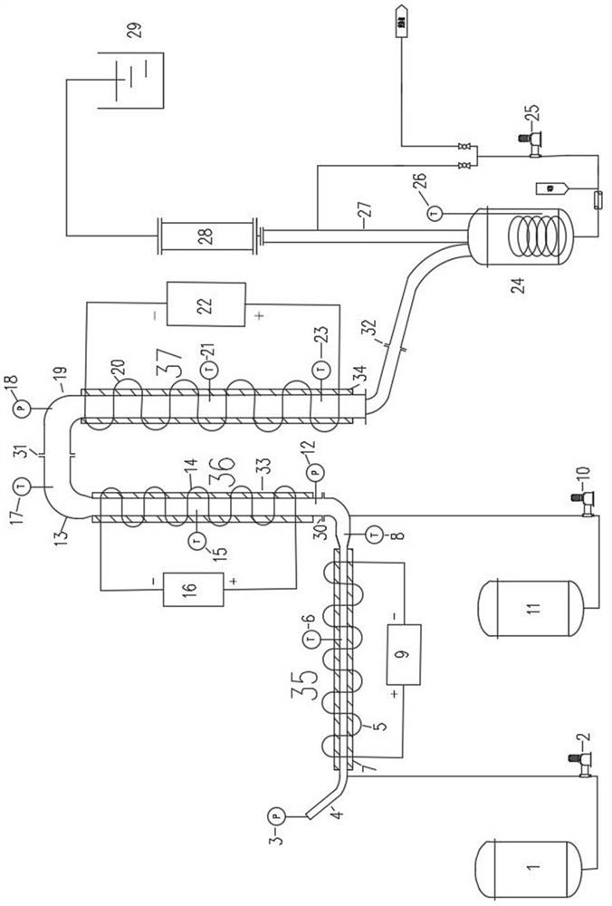 Device and method for synthesizing 3, 5-dimethylphenol by electromagnetic heat supply method