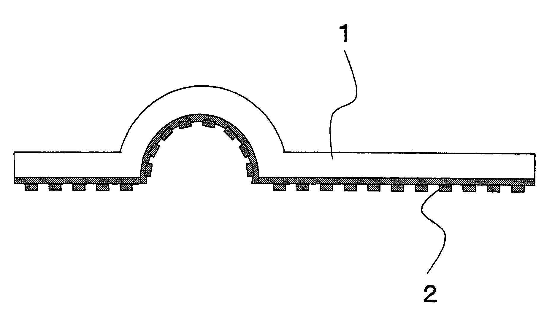 Semiconductor device including a coupling conductor having a concave and convex
