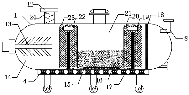 Industrial sludge processing device