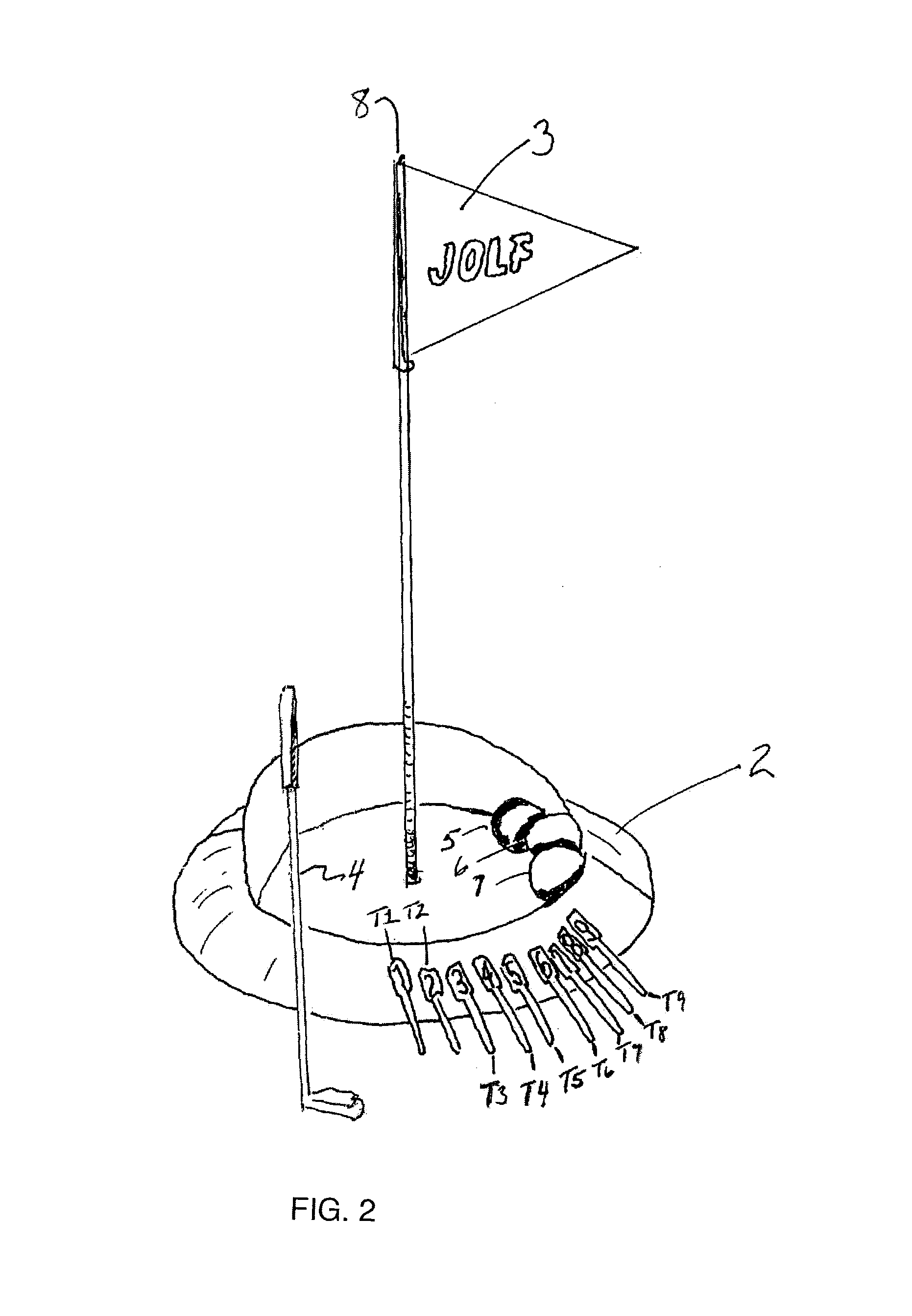 Golf game apparatus and method