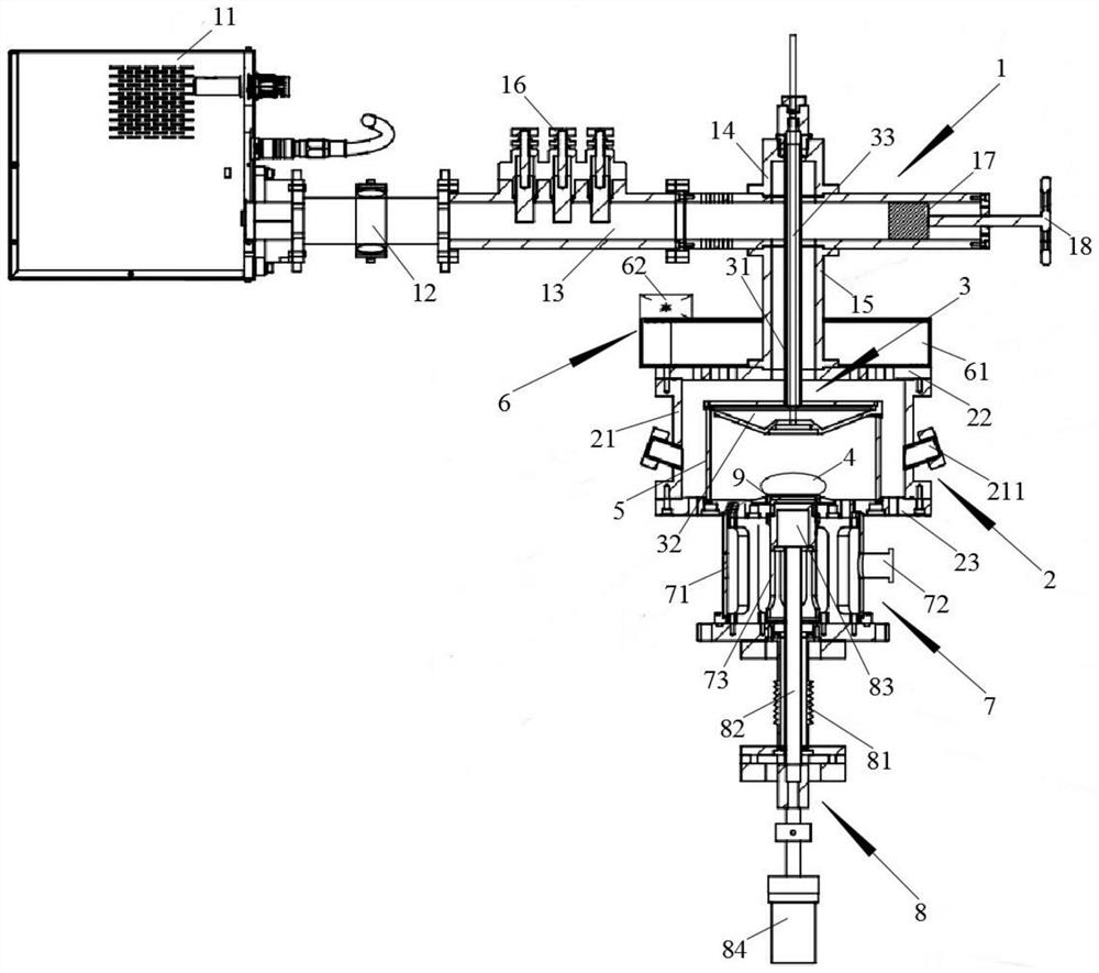 Axial air-cooled multi-mode cylindrical resonant cavity MPCVD device