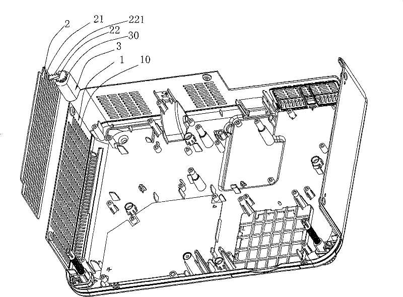 Grid dust-removing system of projector
