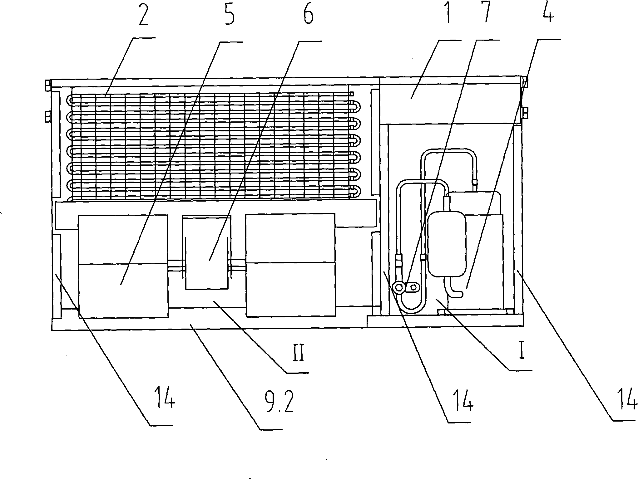 Cabinet type water source heat pump air conditioner