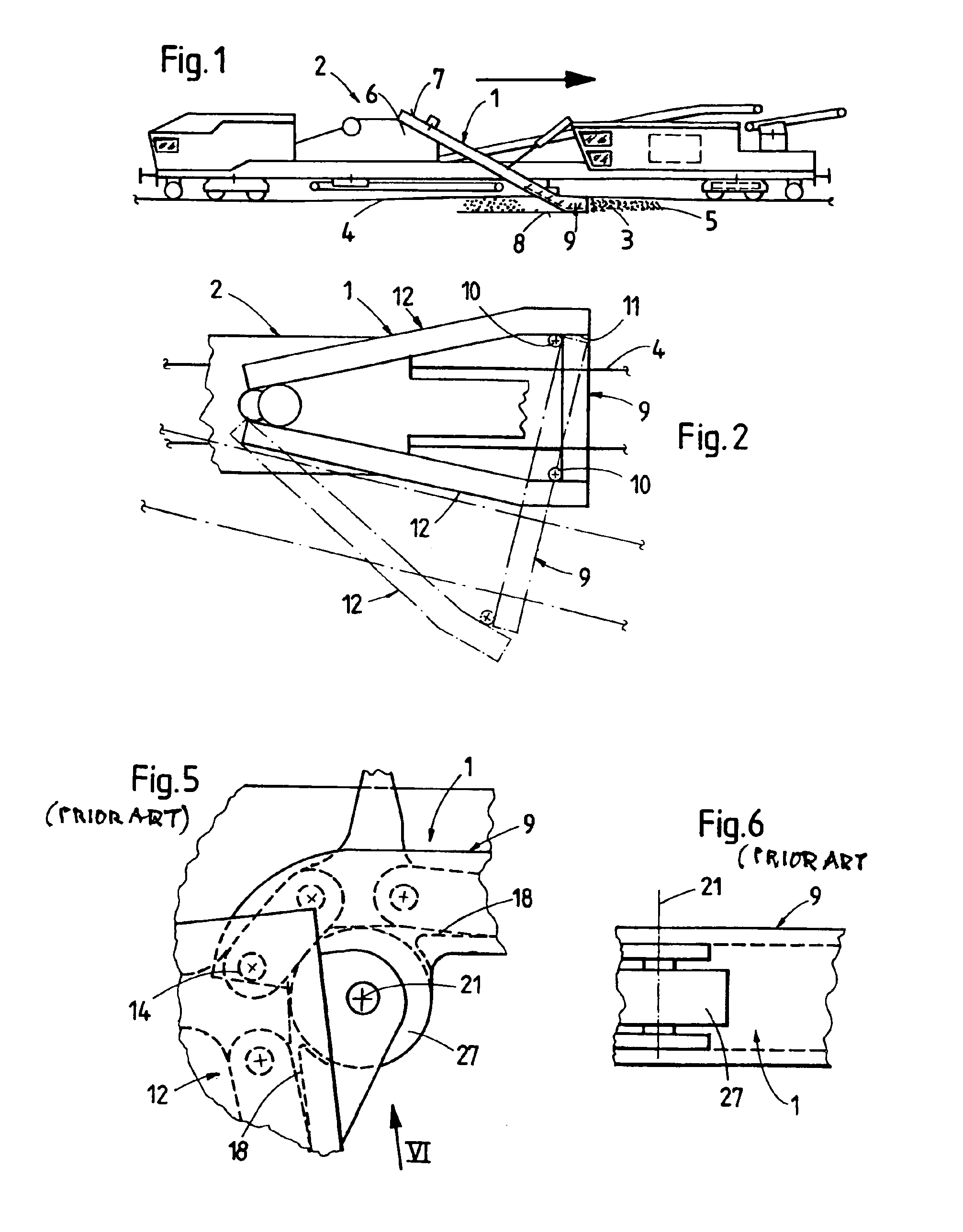 Ballast excavating chain