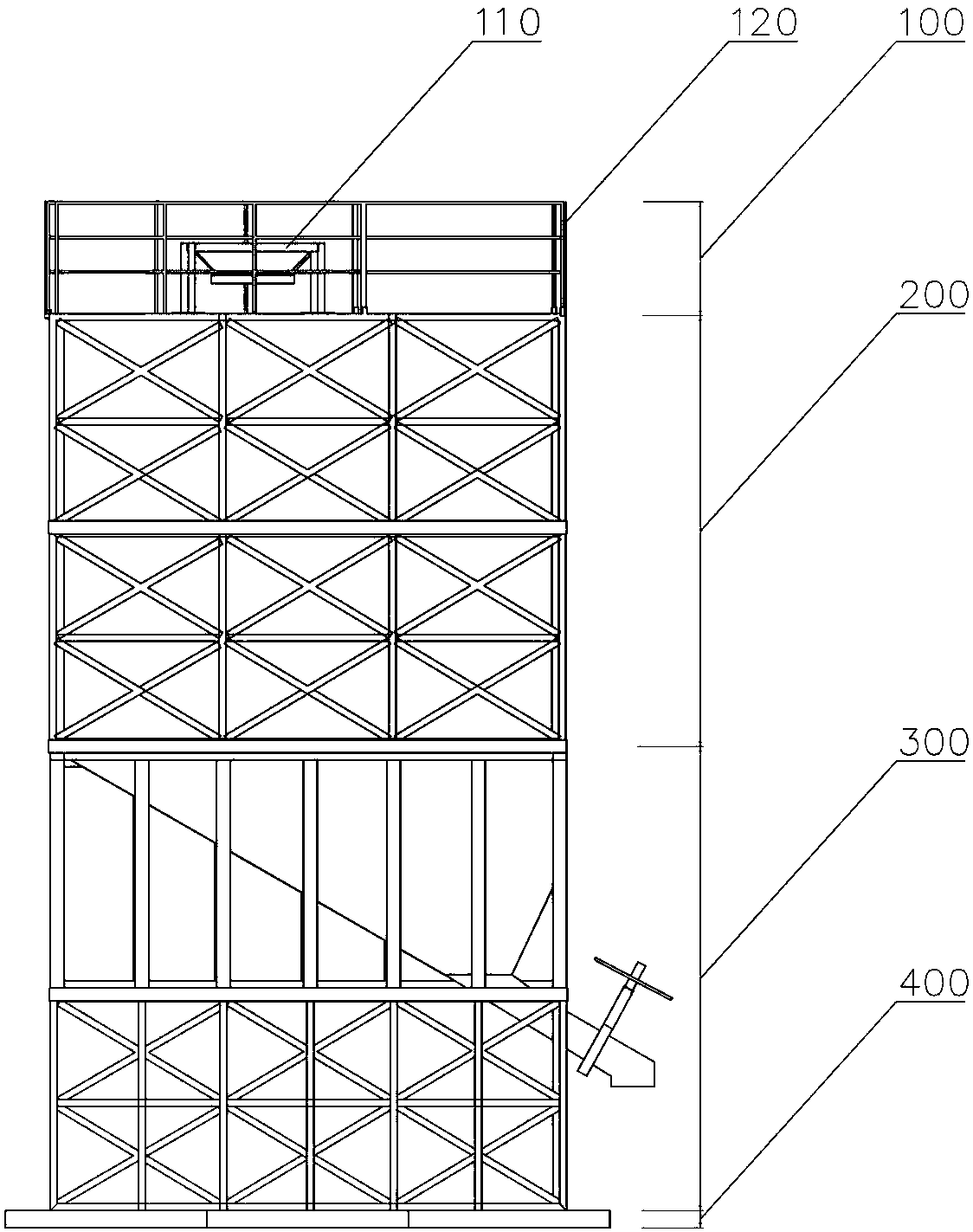 Collapsible sand tank for oil and gas well fracturing