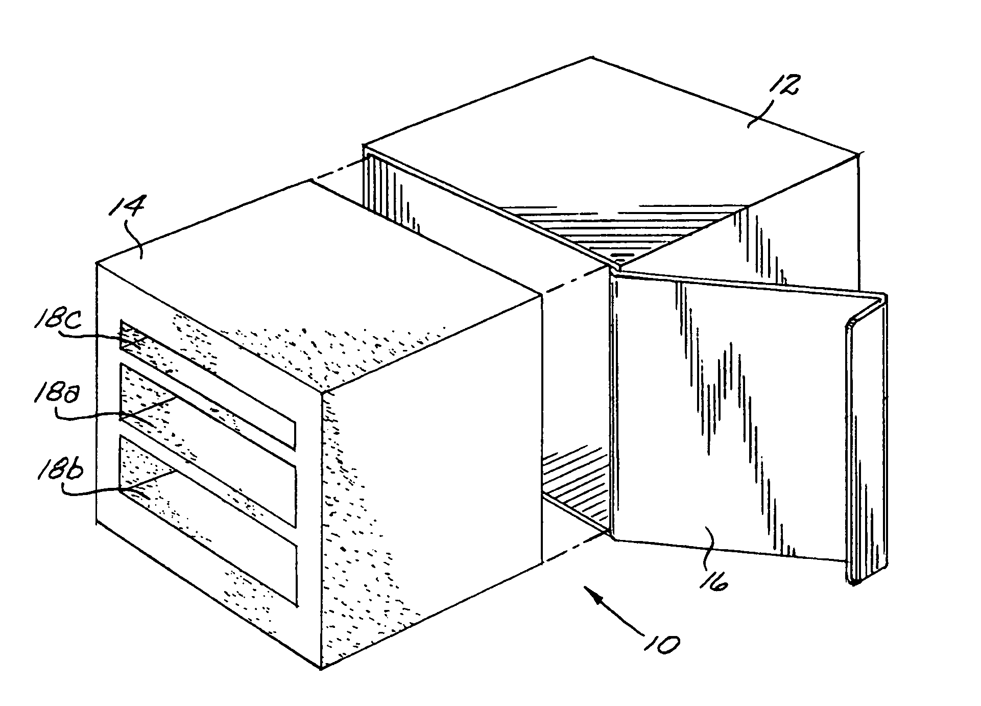 Container for transporting and processing three-dimensional dentition models
