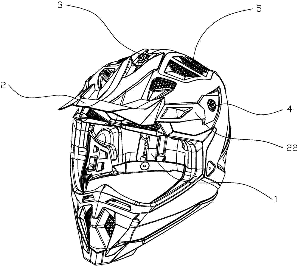 Motorcycle helmet equipped with unloading type brim