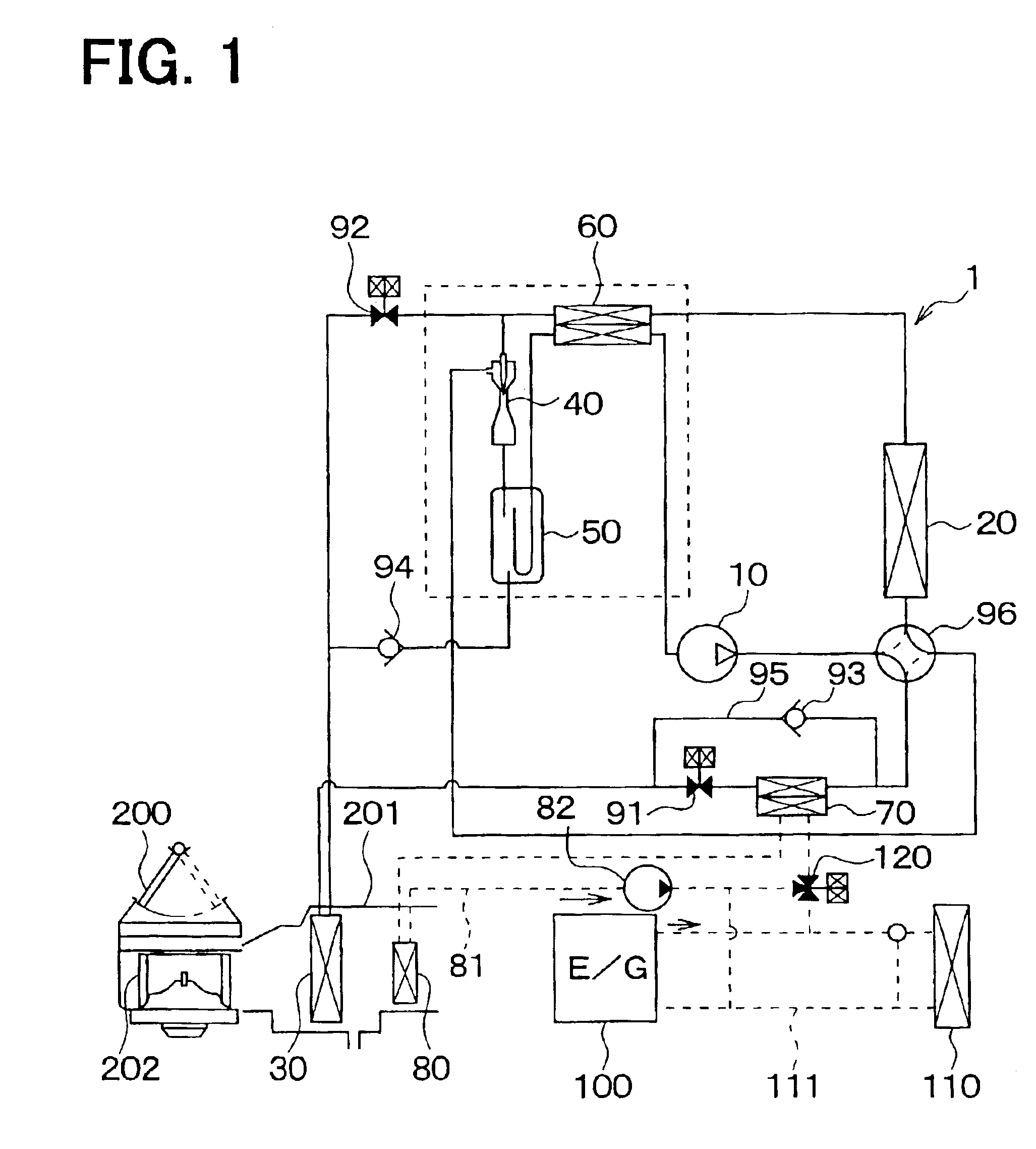 Vehicle air conditioner with vapor-compression refrigerant cycle