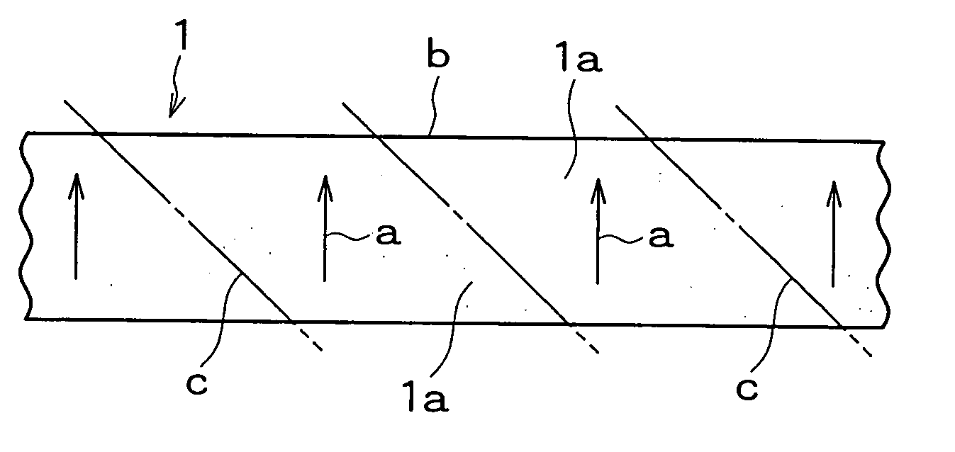 Oblique veneer laminated material and method of manufacturing the same