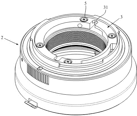 Pressure ring and teleconverter with same