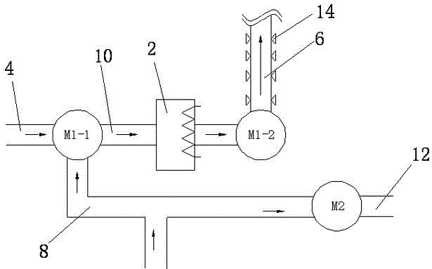 Hot air circulating system of textile drying room