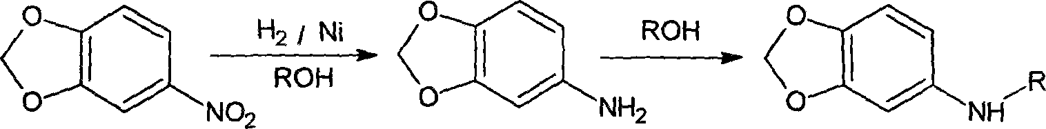 Method for producing N-alkyl-(3,4-methylenedioxy) aniline
