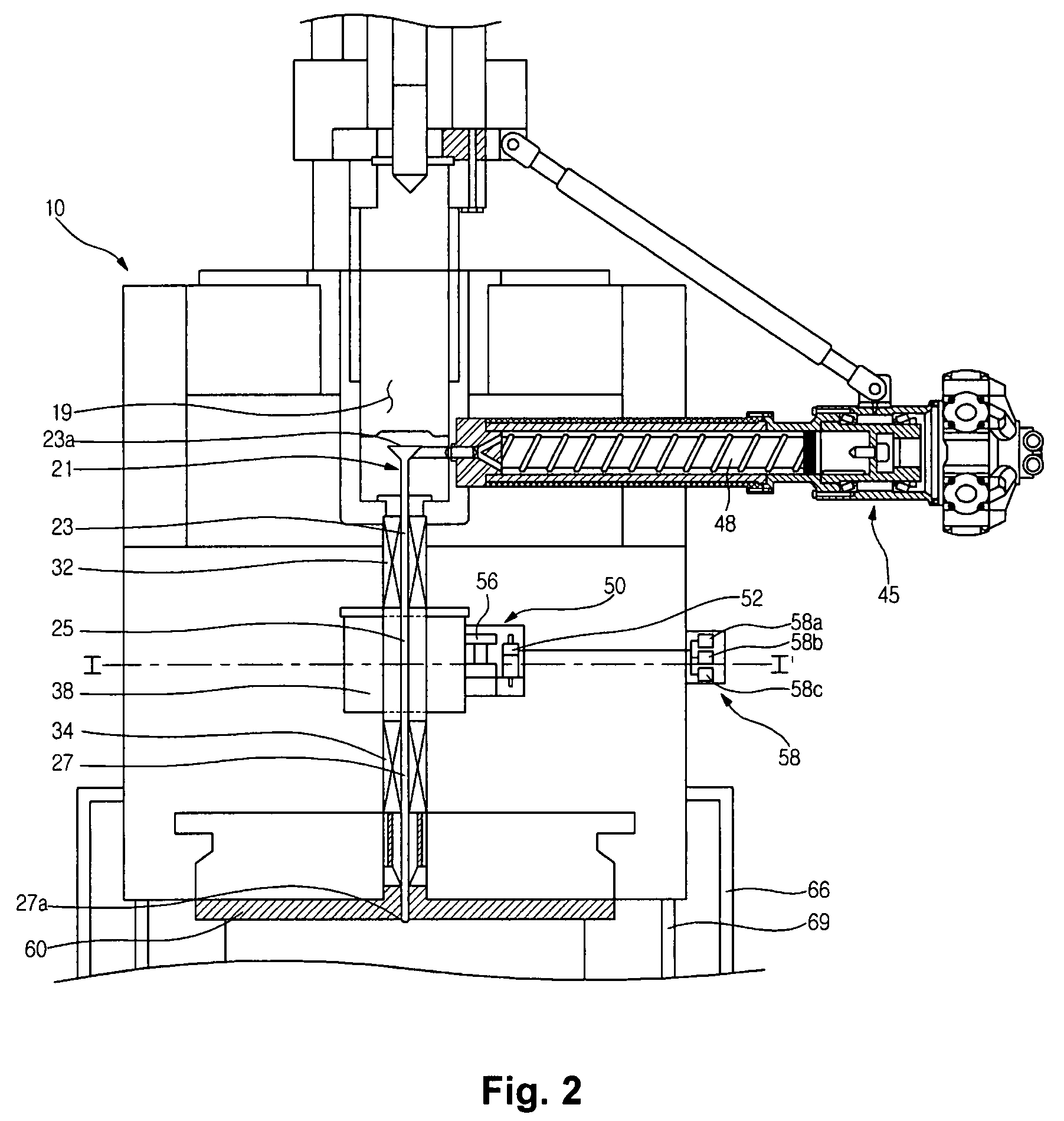 Injection apparatus having a microwave generation part