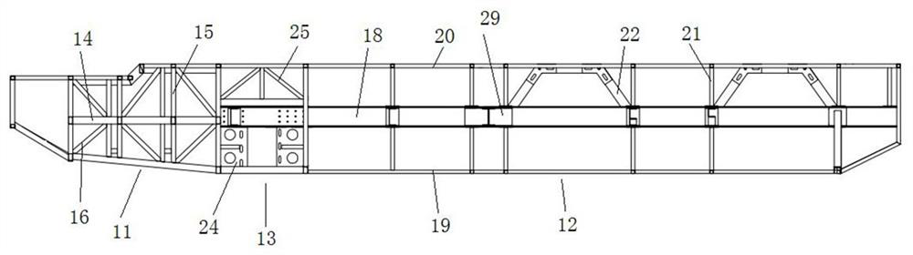 Special vehicle body with double bearing structures