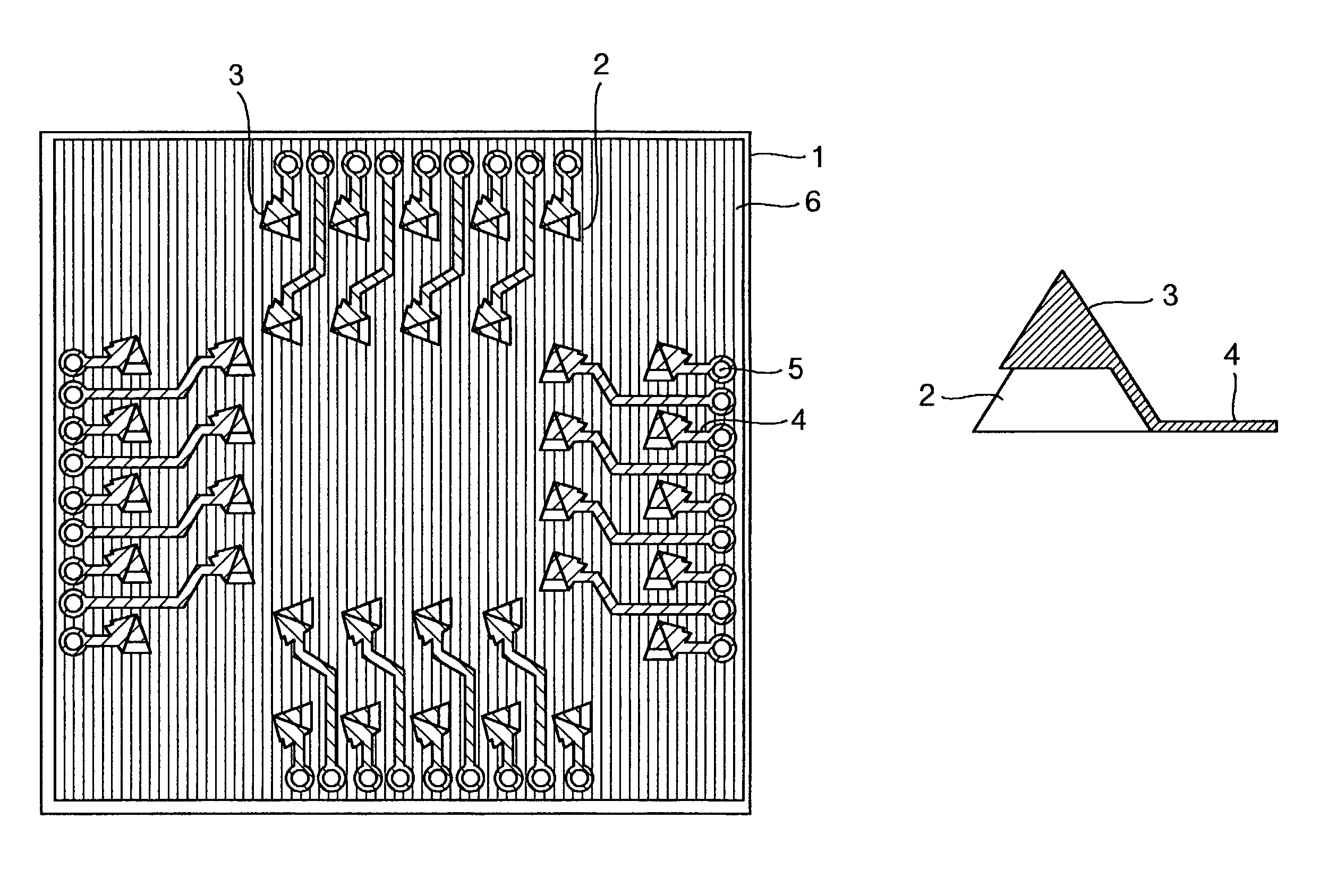 Semiconductor device having projected electrodes and structure for mounting the same