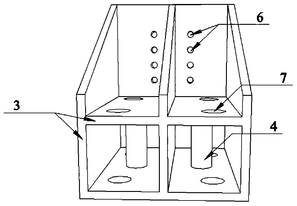 A detachable large-section beam support system and its manufacturing method