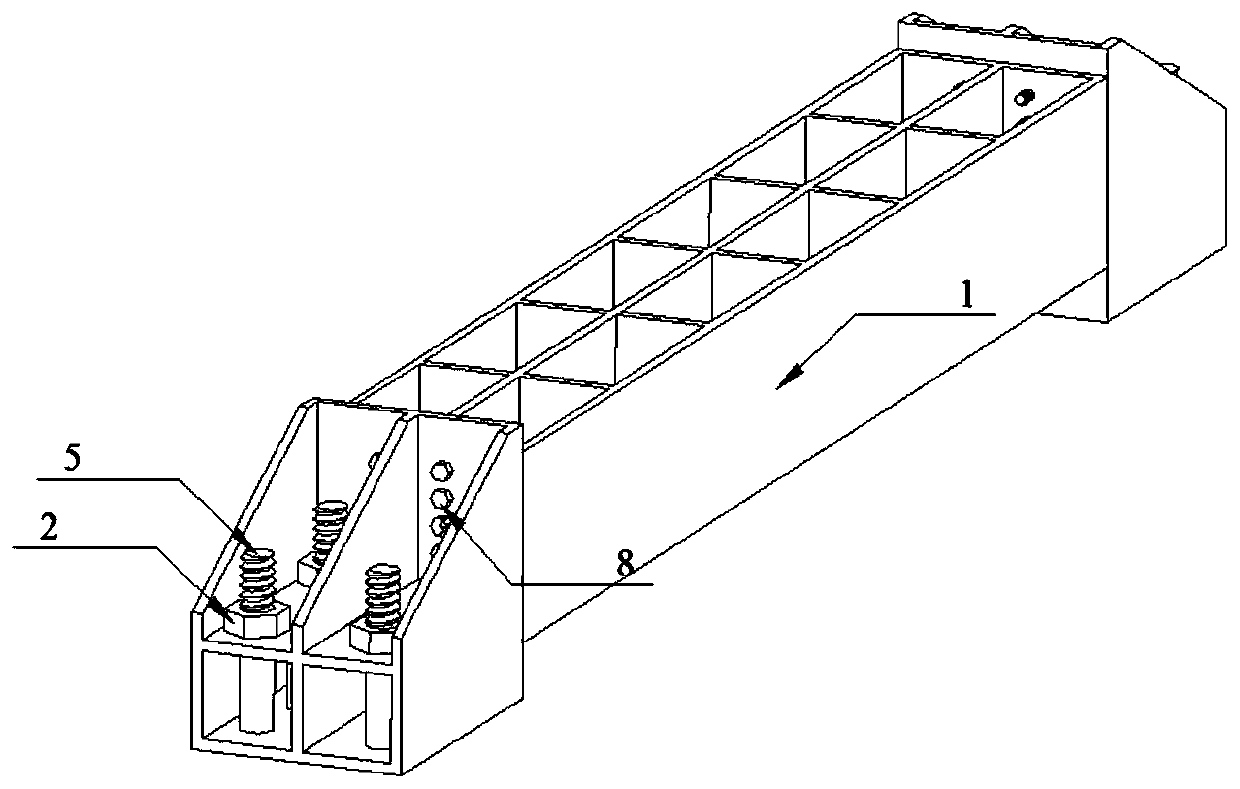 A detachable large-section beam support system and its manufacturing method