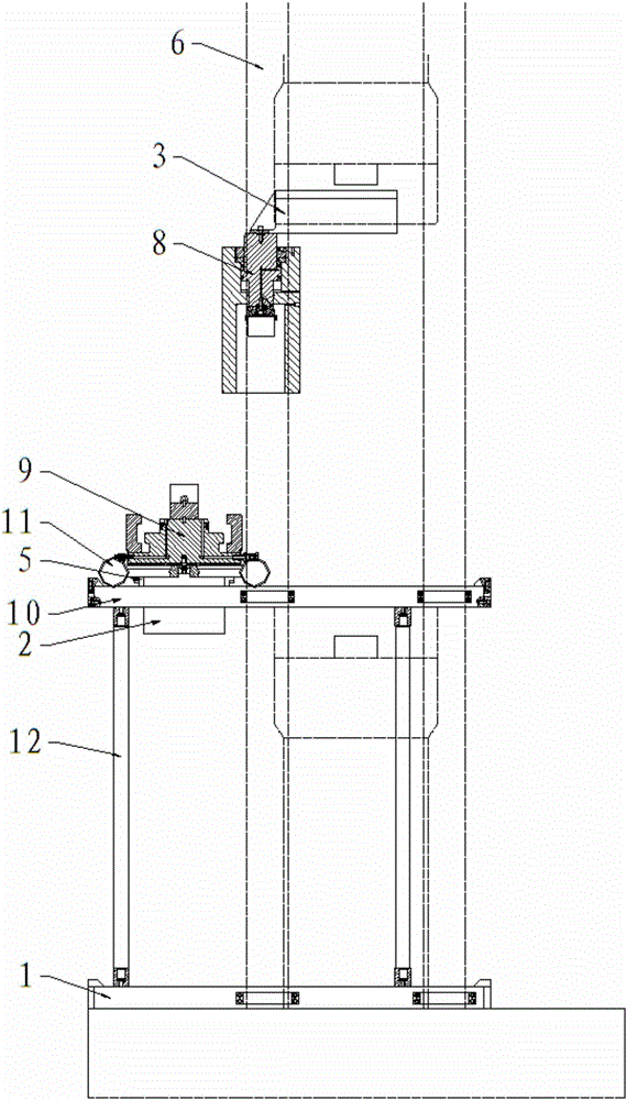 Pseudo-triaxial test device based on dynamic fatigue testing machine