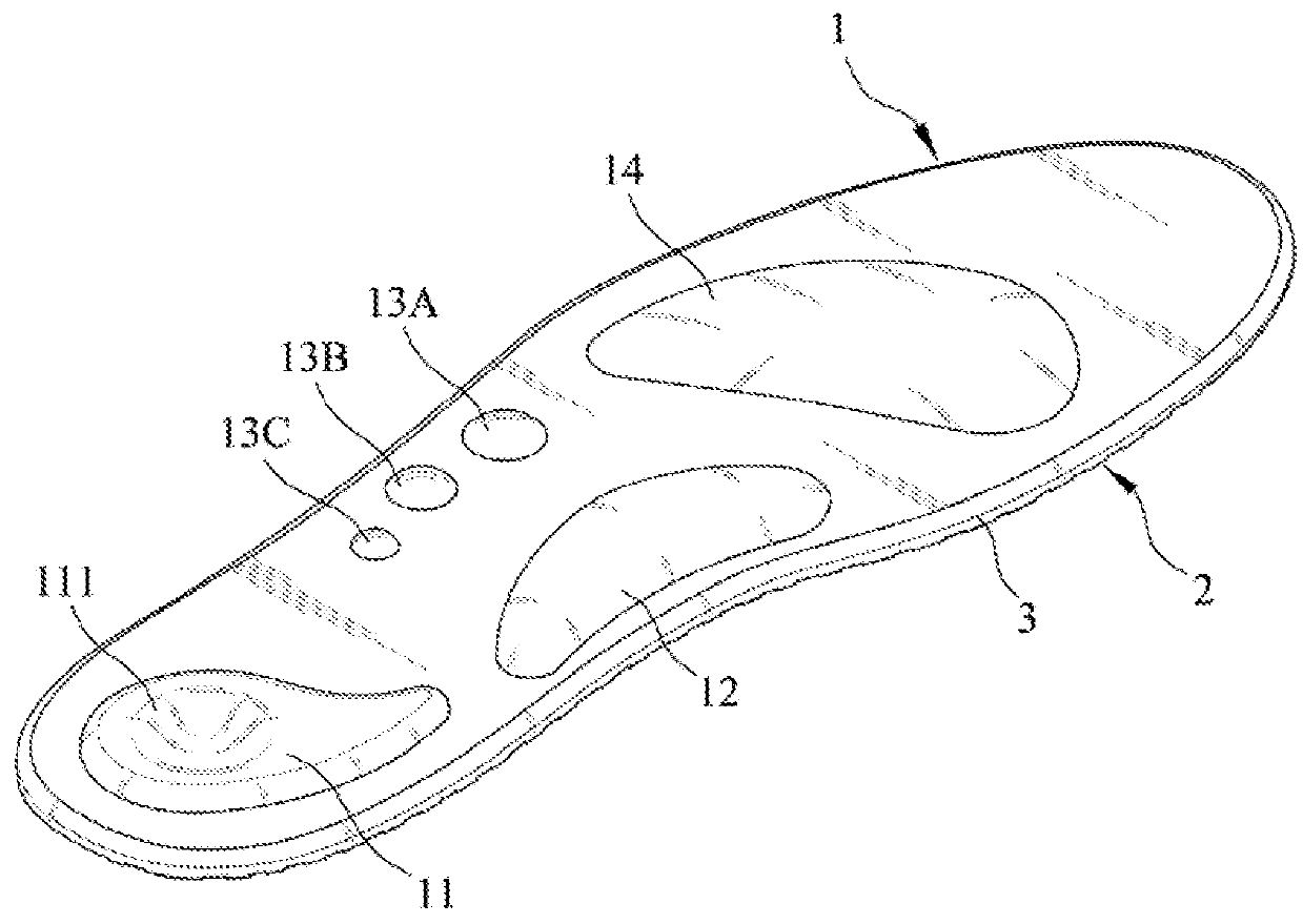 Support insole for shoes