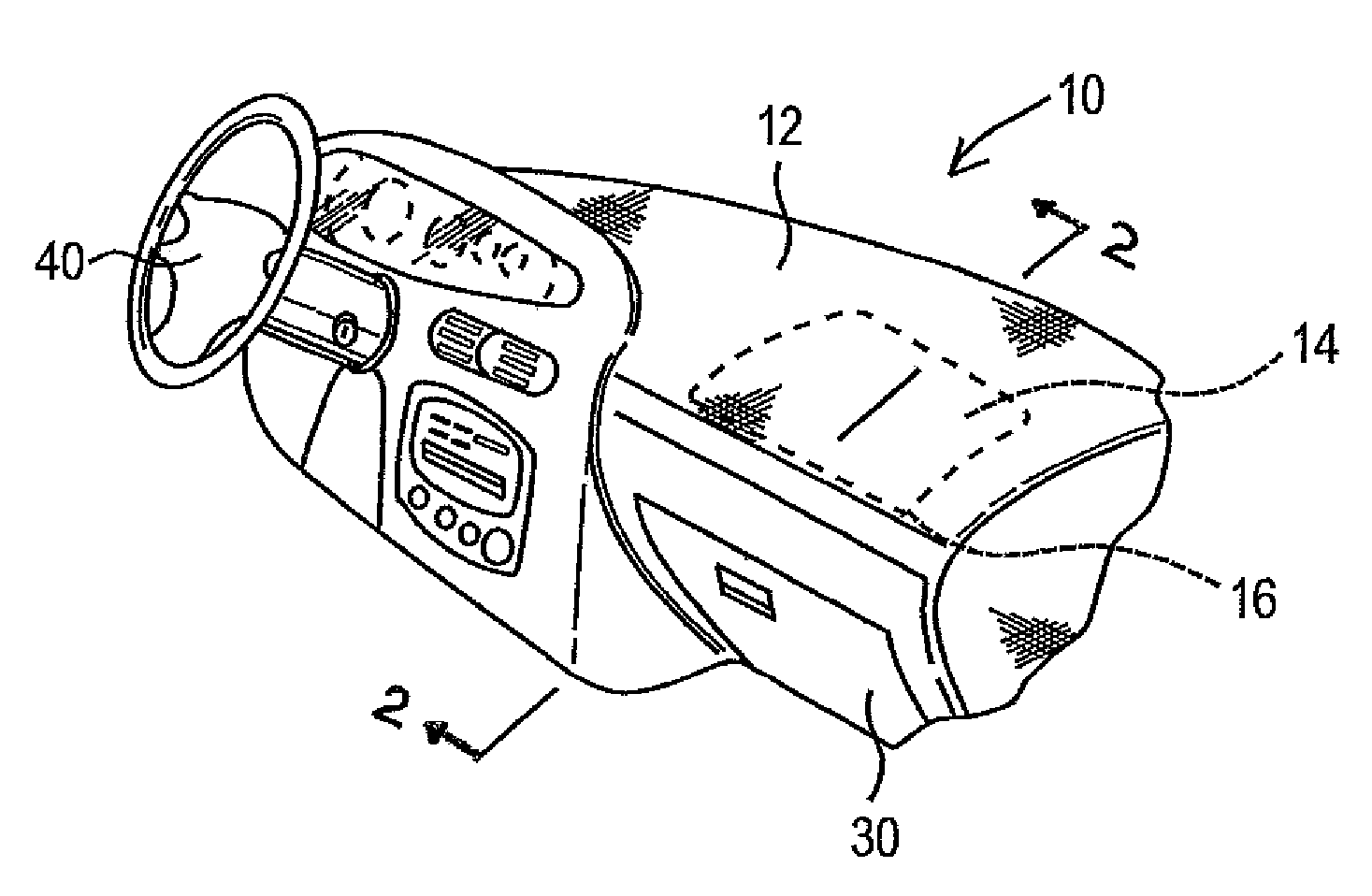 Pre-weakening of fabric covered airbag doors