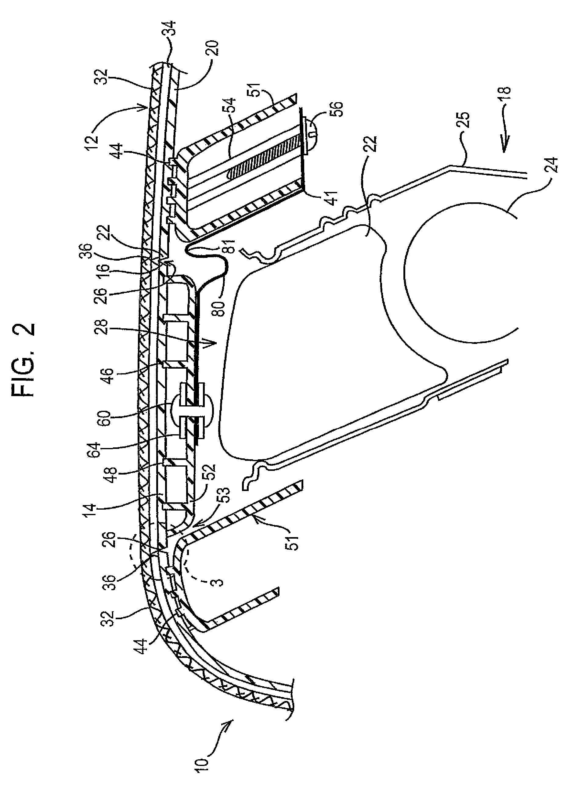 Pre-weakening of fabric covered airbag doors