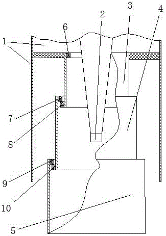 A segmented telescopic insulating cylinder
