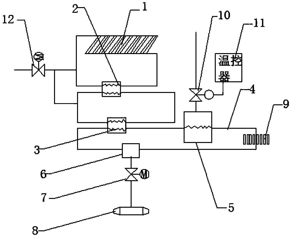 Solar heating oil way heat supply system