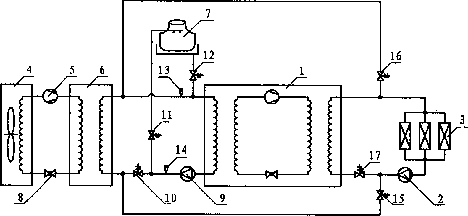Air source water source heat pump air-conditioner