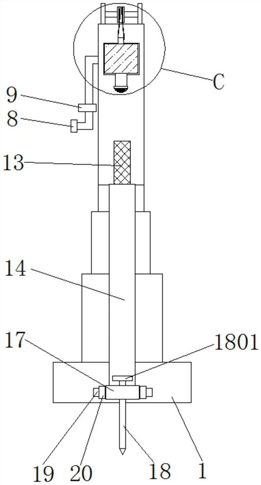 Supporting frame with watering function for grape planting