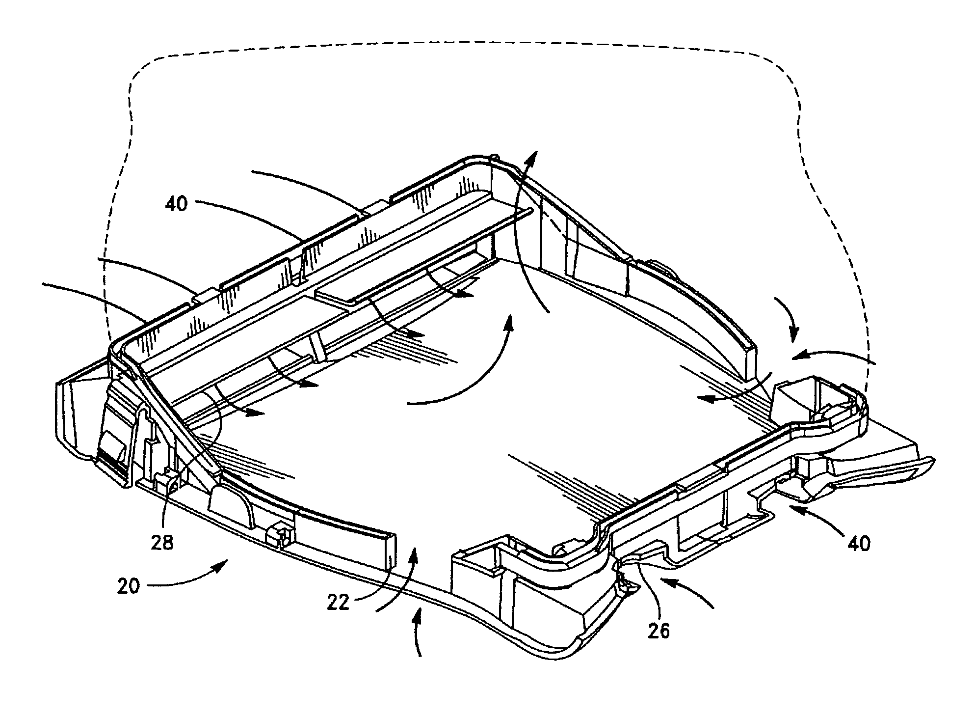 Pool cleaning vehicle having side vents and ducts